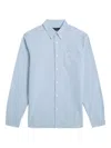 Fred Perry Cotton Oxford Shirt In Blue