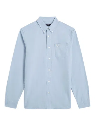 FRED PERRY LOGO-EMBROIDERED BUTTON-DOWN SHIRT