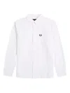Fred Perry Cotton Oxford Shirt In White