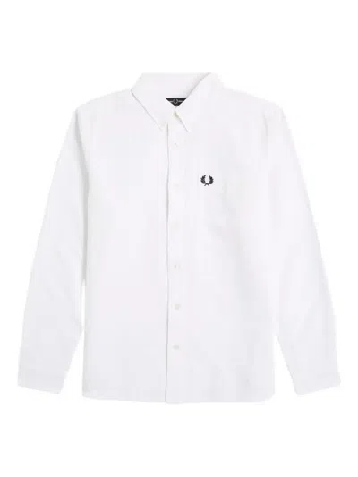 FRED PERRY LOGO-EMBROIDERED BUTTON-DOWN SHIRT