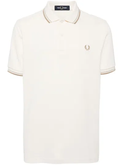 Fred Perry Logo-embroidered Cotton Polo Shirt In 中性色