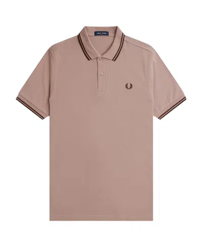 Fred Perry Logo-embroidered Cotton Polo Shirt In Pink