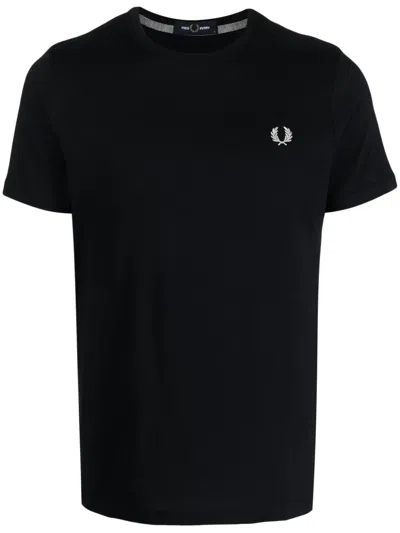 Fred Perry Classic Crew Neck Tee In Black