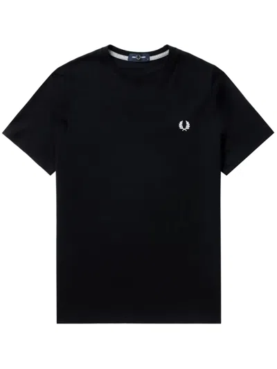FRED PERRY LOGO-EMBROIDERED COTTON T-SHIRT