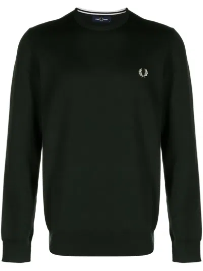 Fred Perry Suéter Cuello Redondo - Verde In Black