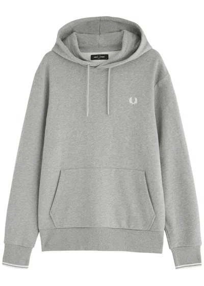 FRED PERRY FRED PERRY LOGO-EMBROIDERED HOODED COTTON SWEATSHIRT