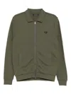 Fred Perry Logo-embroidered Jacket In Green