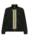 Fred Perry Logo-embroidered Jacket In Green