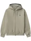 Fred Perry Logo-embroidered Jacket In Grey