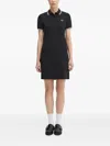 Fred Perry Logo-embroidered Mini Dress In Black