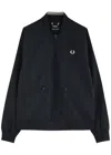 Fred Perry Logo-embroidered Nylon Bomber Jacket In Navy