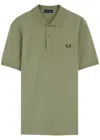 Fred Perry Logo-embroidered Polo Shirt In Neutral
