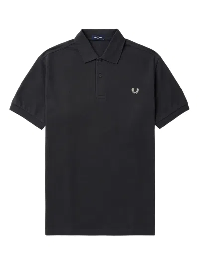 Fred Perry Logo-embroidered Polo Shirt In Gray