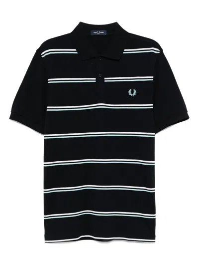 Fred Perry Logo-embroidered Polo Shirt In Black