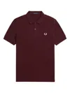 Fred Perry Logo-embroidered Polo Shirt In Black
