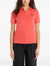 Fred Perry Logo-embroidered Polo Shirt In Red