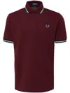 Fred Perry Logo-embroidered Cotton Polo Shirt In Red