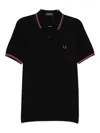 Fred Perry Logo-embroidered Polo Shirt In Black