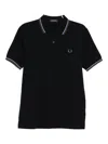 Fred Perry Logo-embroidered Polo Shirt In Black