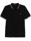 Fred Perry Logo-embroidered Polo Shirt In Black