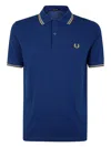 Fred Perry Logo-embroidered Polo Shirt In Blue