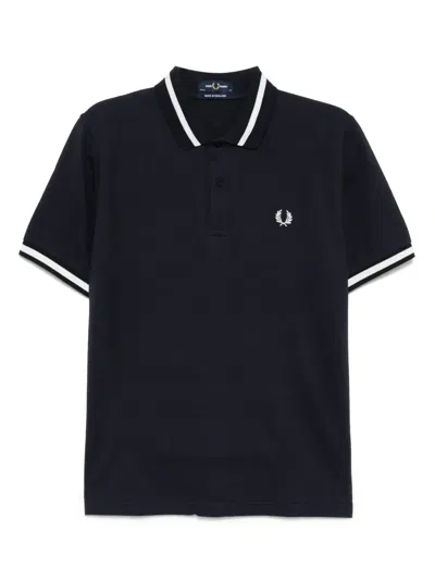Fred Perry Logo-embroidered Polo Shirt In Blue