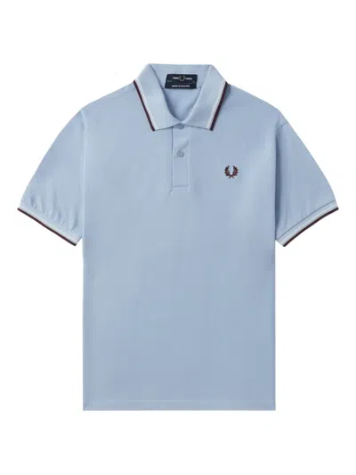 Fred Perry Logo-embroidered Polo Shirt In Blue