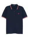 Fred Perry Twin Tipped Shirt In Blue