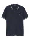 Fred Perry Logo-embroidered Polo Shirt In Black