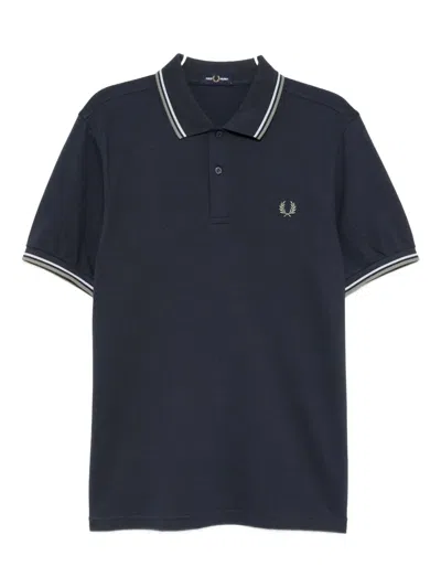Fred Perry Logo-embroidered Polo Shirt In Black