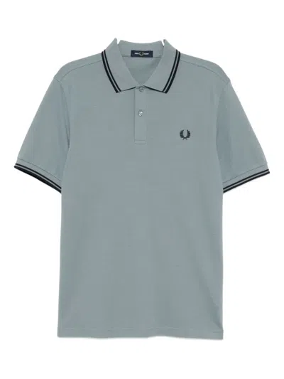 Fred Perry Logo-embroidered Polo Shirt In Blue