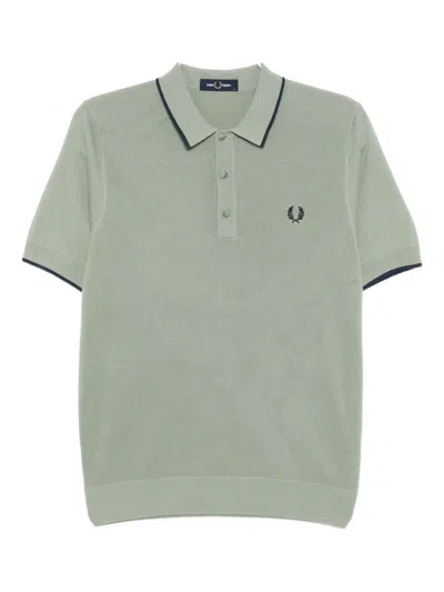 Fred Perry Logo-embroidered Polo Shirt In Green