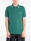 Fred Perry Logo-embroidered Polo Shirt In Green