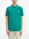 Fred Perry Logo-embroidered Polo Shirt In Green