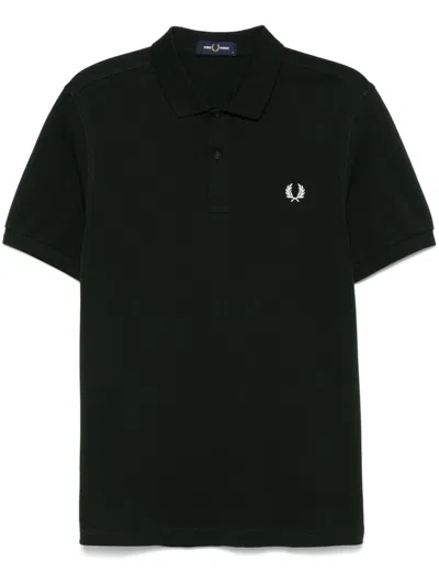 Fred Perry Logo-embroidered Polo Shirt In Green