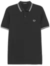 Fred Perry Logo-embroidered Polo Shirt In Blue