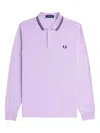 Fred Perry Piquet Cotton Polo Shirt With Logo In Purple