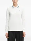 Fred Perry Logo-embroidered Polo Top In White
