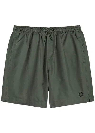 Fred Perry Logo-embroidered Shell Swim Shorts