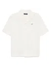 Fred Perry Logo-embroidered Shirt In Neutral