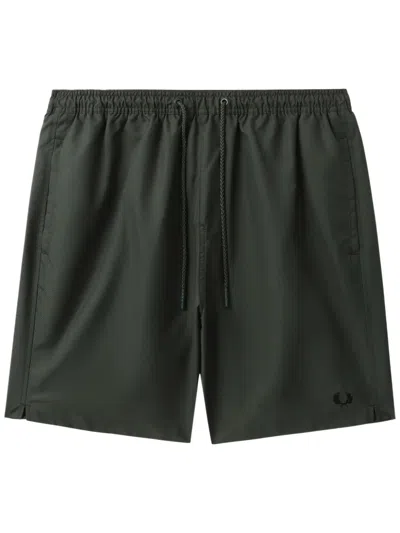 FRED PERRY LOGO-EMBROIDERED SHORTS