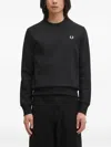 Fred Perry Logo-embroidered Sweatshirt In Black