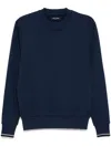 Fred Perry Sweatshirt Mit Logo-stickerei In Blau