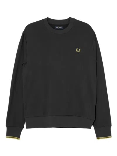 FRED PERRY LOGO-EMBROIDERED SWEATSHIRT