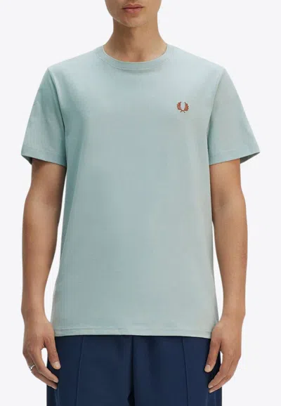 Fred Perry Logo Embroidered T-shirt In Blue