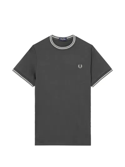 Fred Perry Logo-embroidered T-shirt In Animal Print