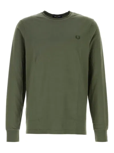 Fred Perry Logo-embroidered T-shirt In Green