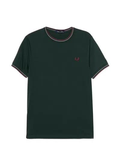 Fred Perry Logo-embroidered T-shirt In Green
