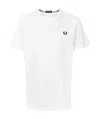 Fred Perry Logo-embroidered T-shirt In White
