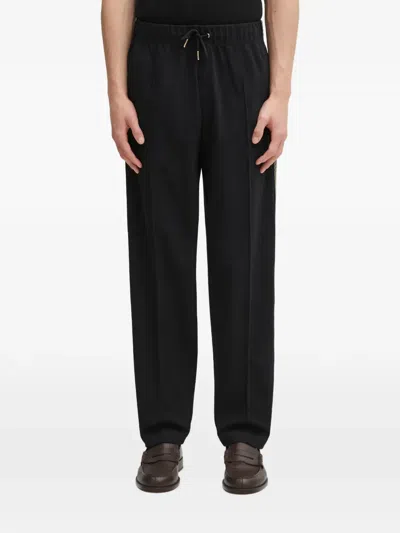 Fred Perry Logo-embroidered Trousers In Black